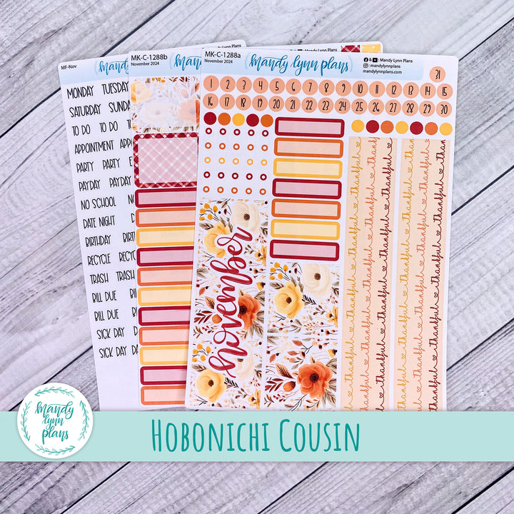 Hobonichi Cousin November 2024 Monthly || Thankful || MK-C-1288