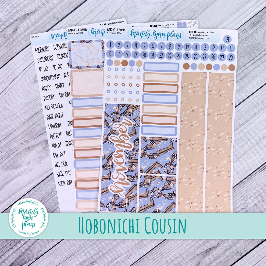 Hobonichi Cousin November 2024 Monthly || Fall Boots || MK-C-1289