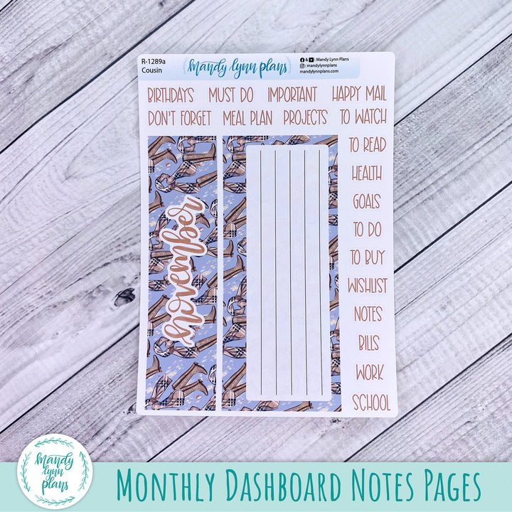 November Hobonichi Cousin Dashboard || Fall Boots || R-1289