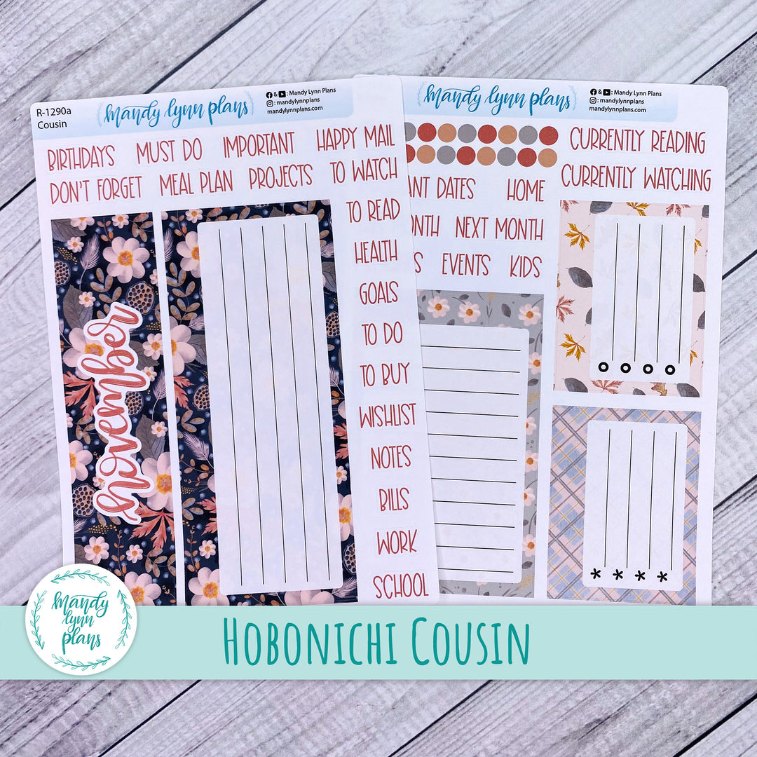 November Hobonichi Cousin Dashboard || Hello Fall || R-1290