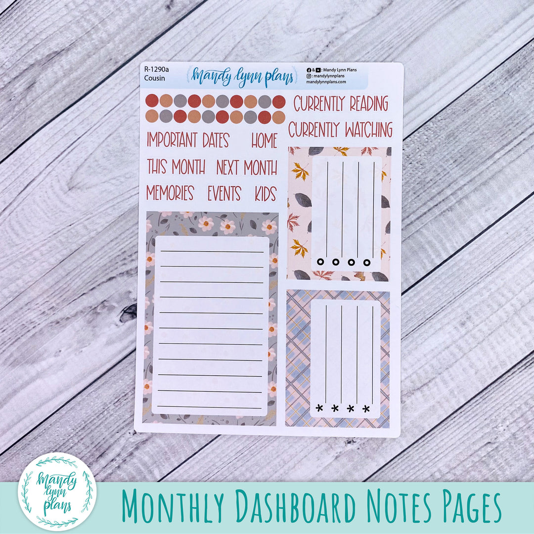 November Hobonichi Cousin Dashboard || Hello Fall || R-1290