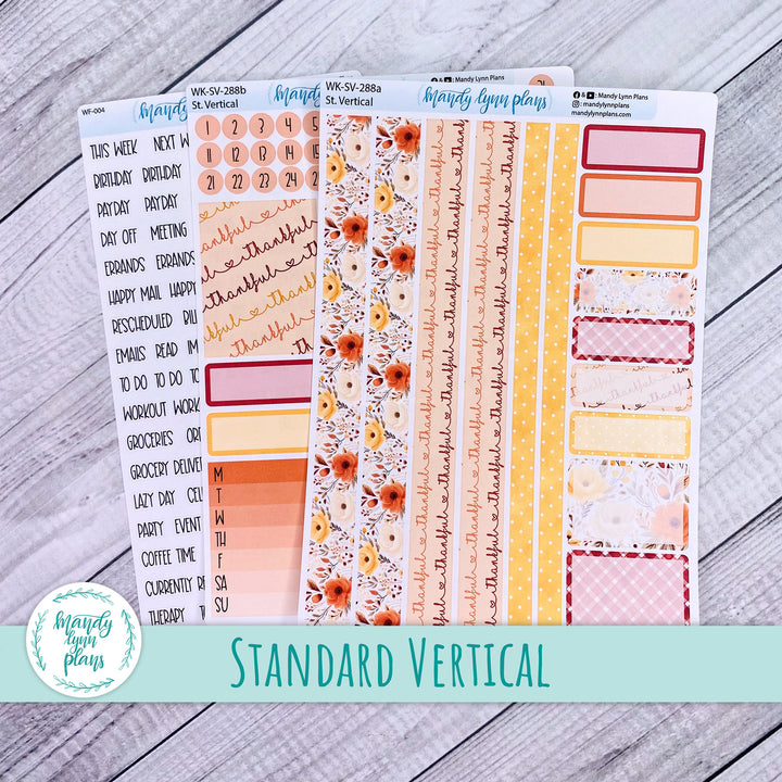 Standard Vertical Weekly Kit || Thankful || WK-SV-288