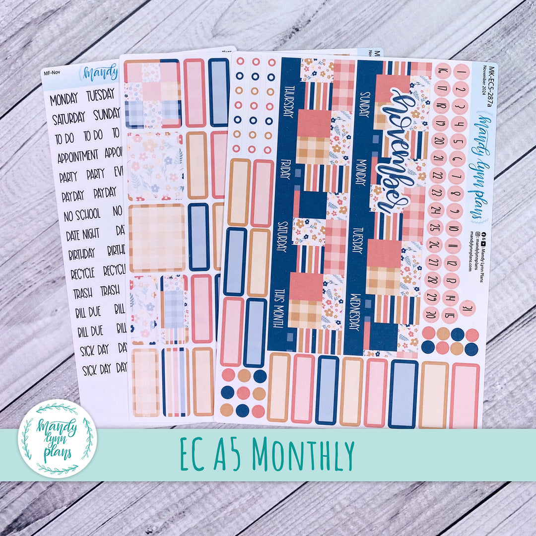 EC A5 November Monthly Kit || Patchwork Quilt || MK-EC5-287