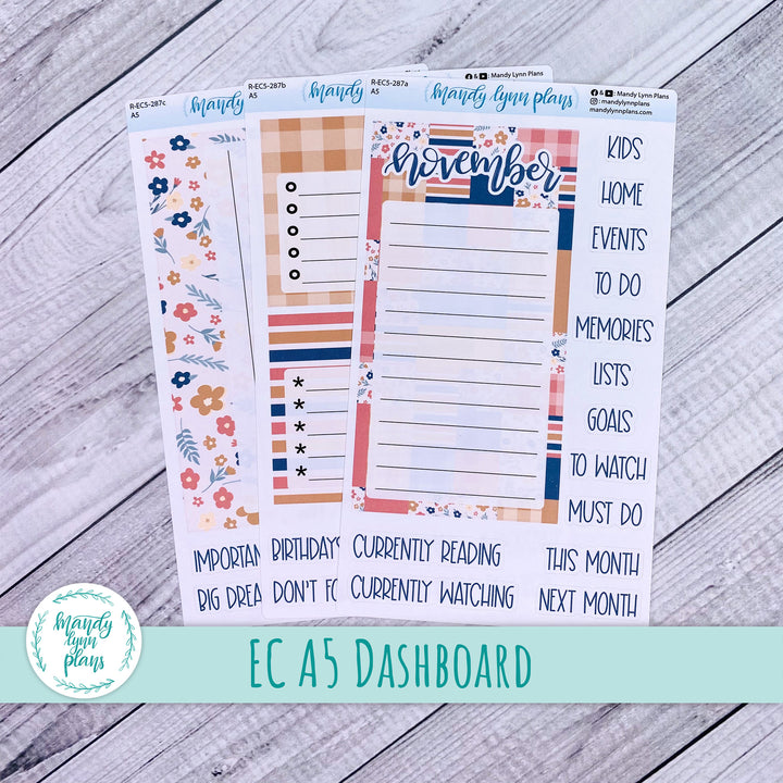 November EC A5 Dashboard Kit || Patchwork Quilt || R-EC5-287