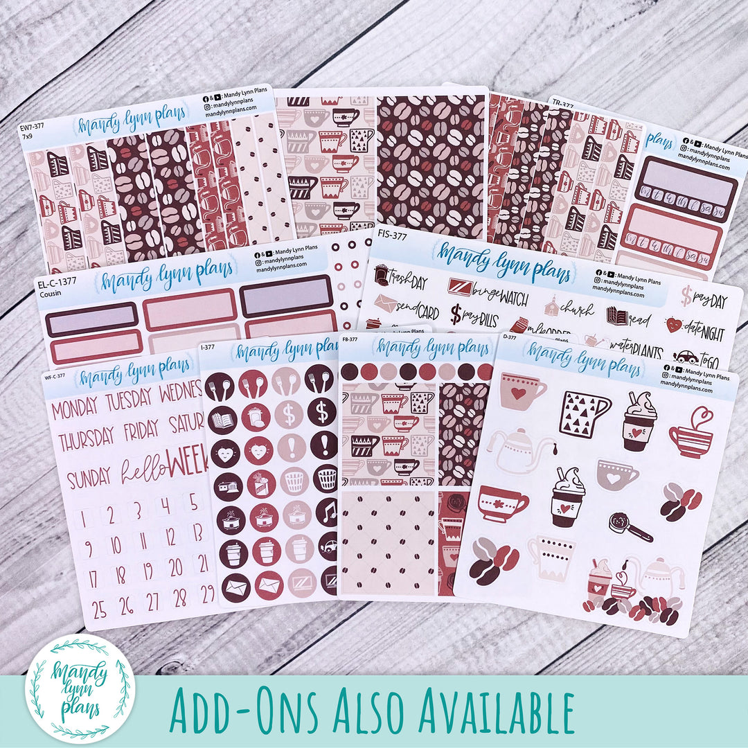 Weekly Kit || A5, B6, A6 Plans by Just Scribble || Coffee Lover || 377