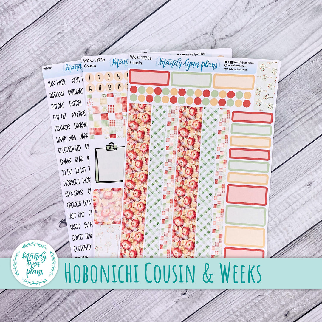 Weekly Kit || Hobonichi Cousin and Weeks || Falling Apples || 375