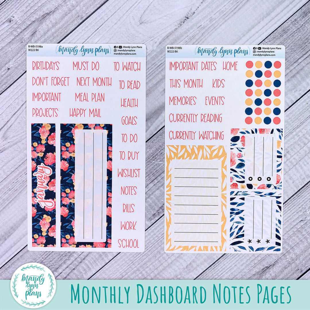 2024  January Wonderland 222 Dashboard || Bright Floral || 198