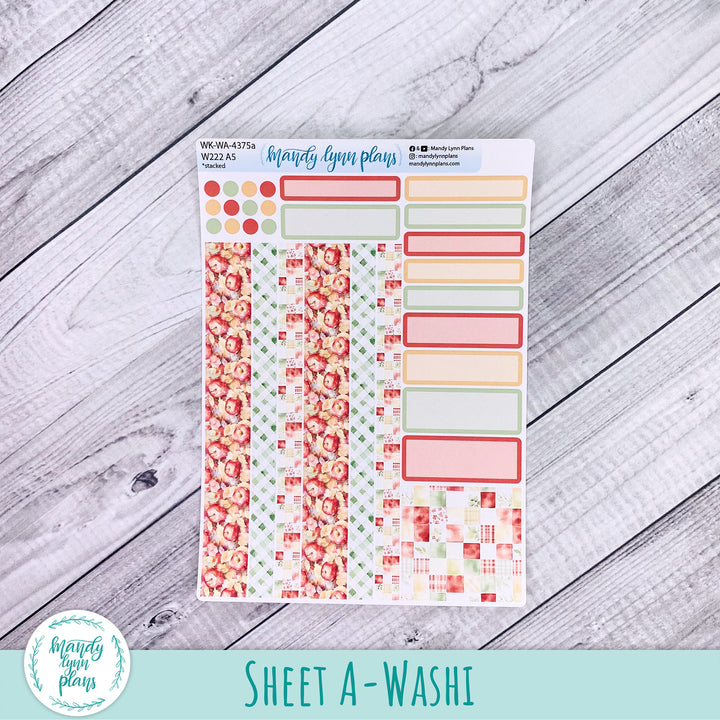 Weekly Kit || Wonderland 222 A5, B6, A6 || Stacked, Unstacked, Horizontal || Falling Apples || 375