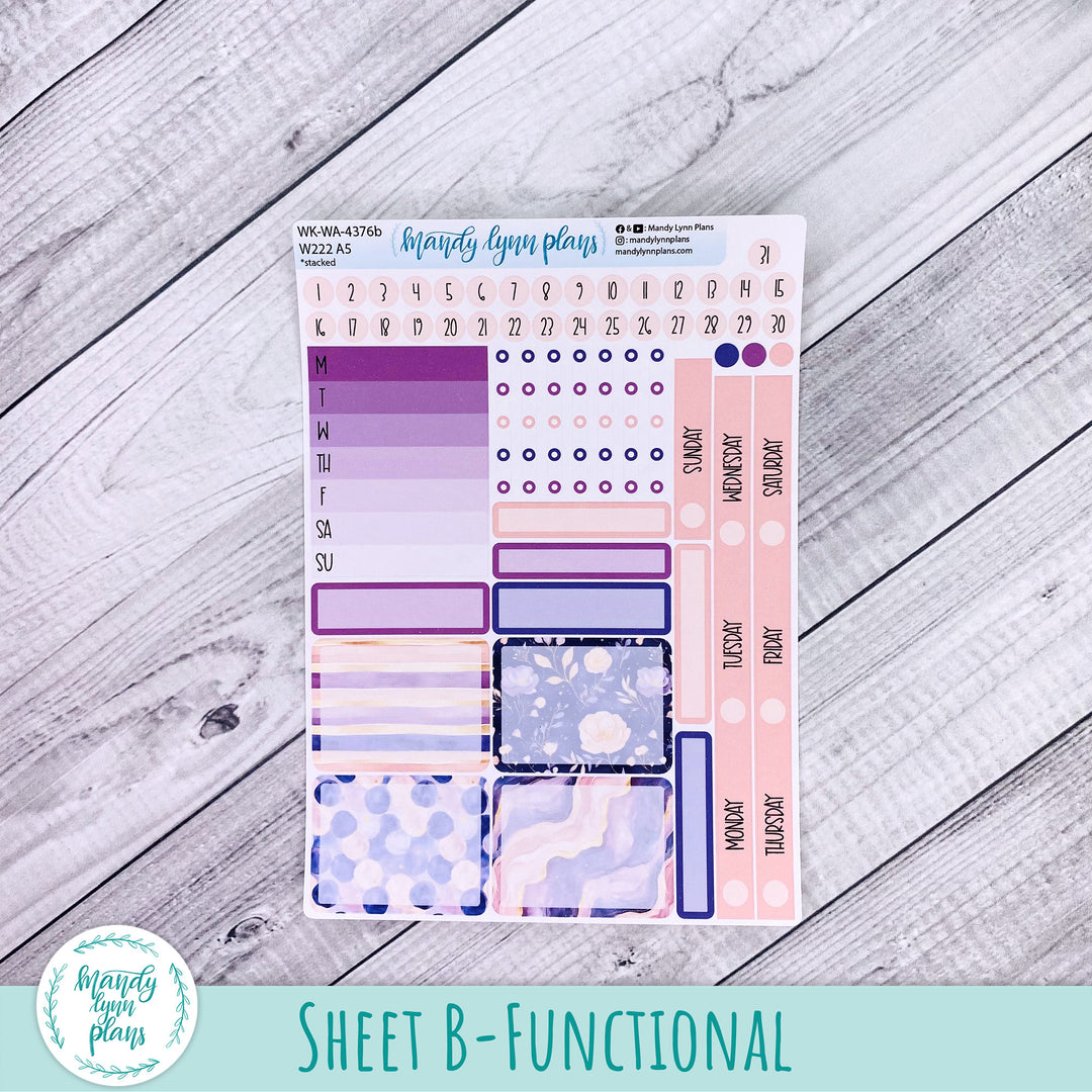 Weekly Kit || Wonderland 222 A5, B6, A6 || Stacked, Unstacked, Horizontal || Fantasy Gardens || 376