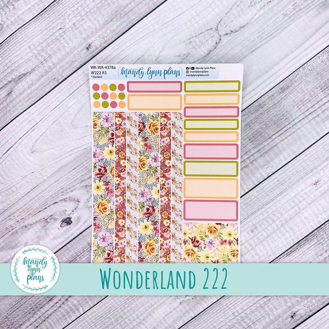 Weekly Kit || Wonderland 222 A5, B6, A6 || Stacked, Unstacked, Horizontal || Marigold Dreams || 378