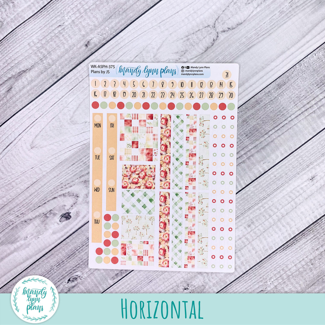 Weekly Kit || A5, B6, A6 Plans by Just Scribble || Falling Apples || 375