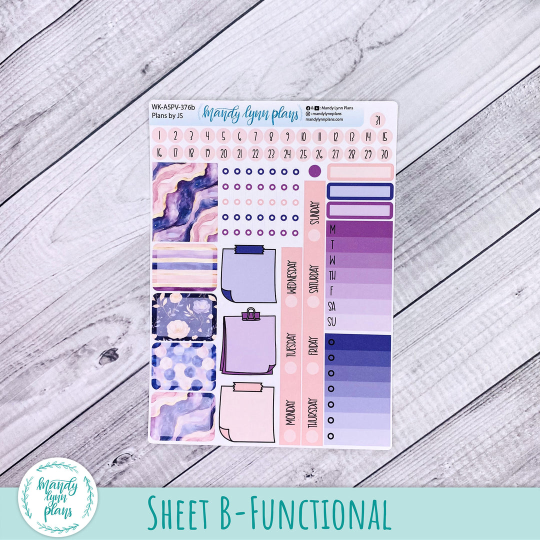 Weekly Kit || A5, B6, A6 Plans by Just Scribble || Fantasy Gardens || 376