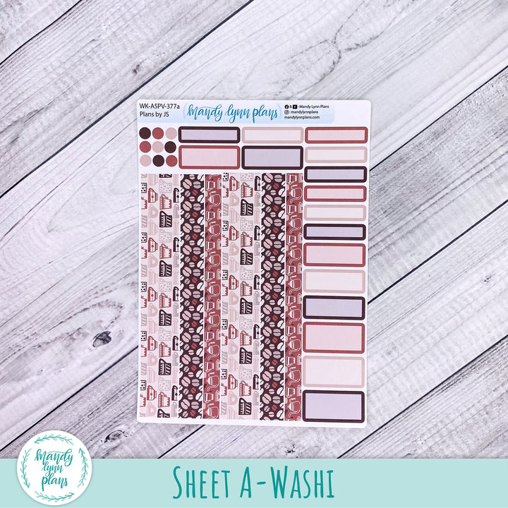 Weekly Kit || A5, B6, A6 Plans by Just Scribble || Coffee Lover || 377