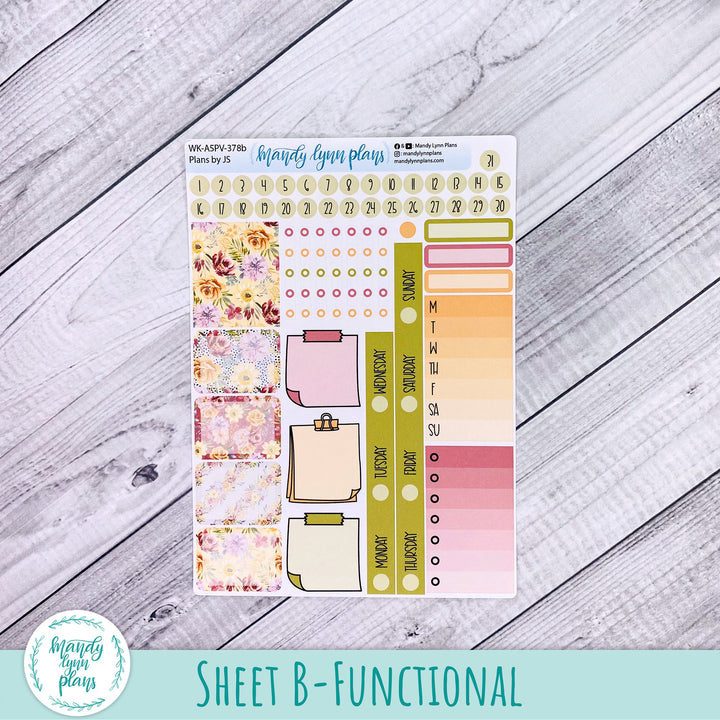 Weekly Kit || A5, B6, A6 Plans by Just Scribble || Marigold Dreams || 378