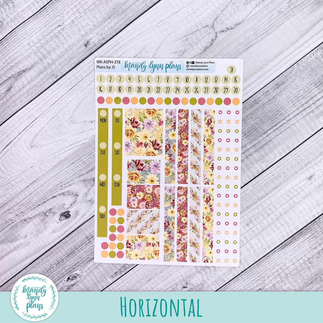 Weekly Kit || A5, B6, A6 Plans by Just Scribble || Marigold Dreams || 378