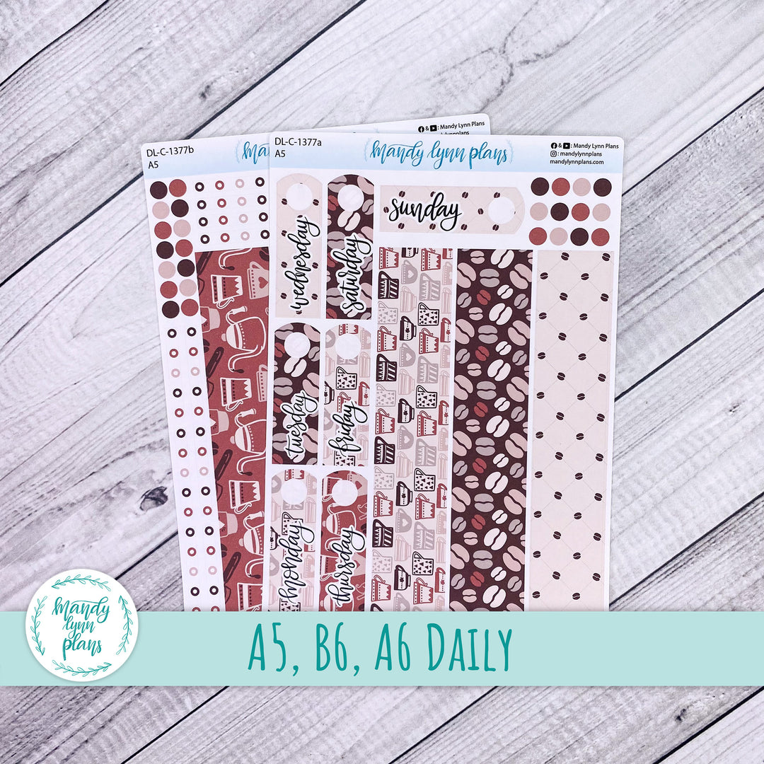 Daily Kit || A5, B6, A6 || Coffee Lover || 377
