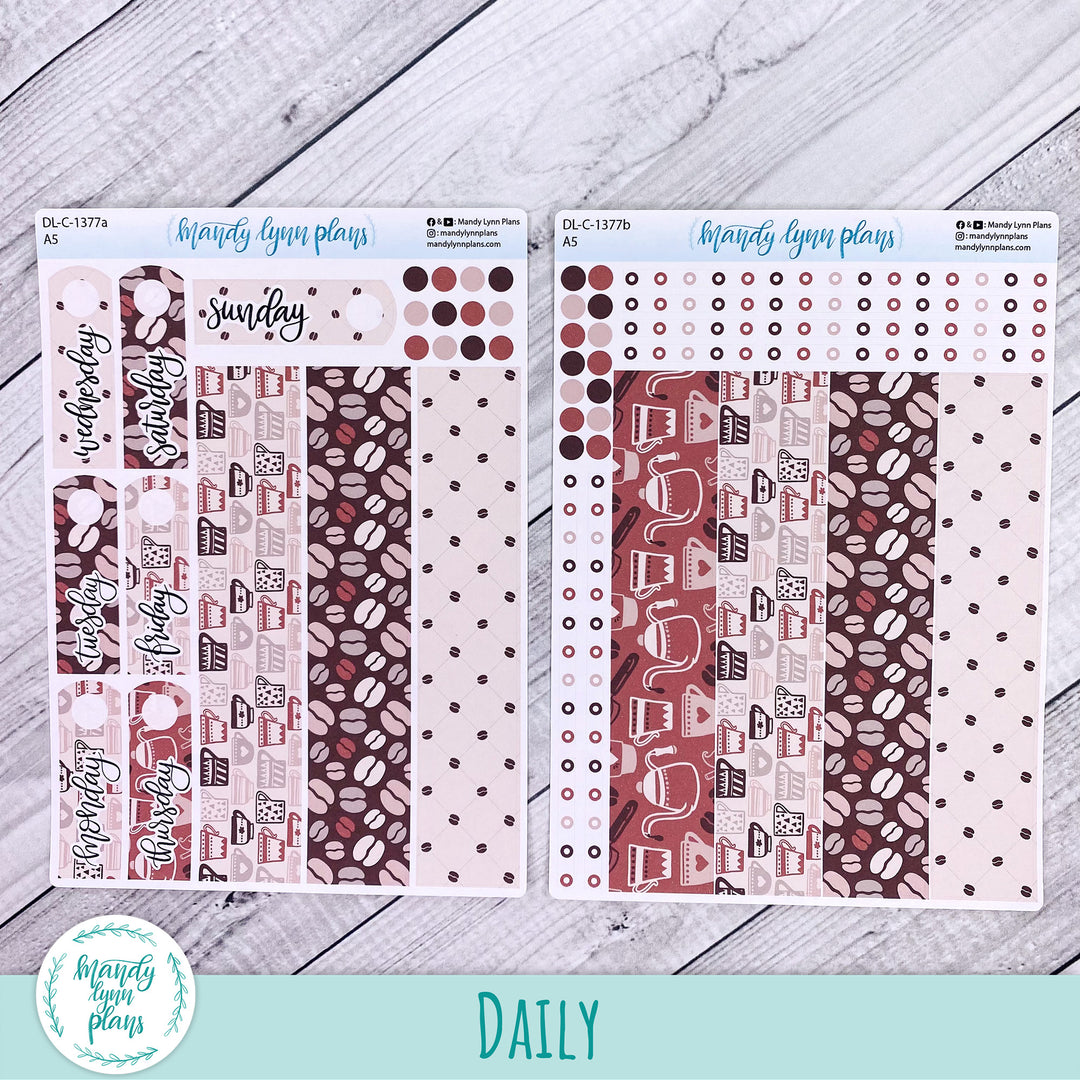 Daily Kit || A5, B6, A6 || Coffee Lover || 377