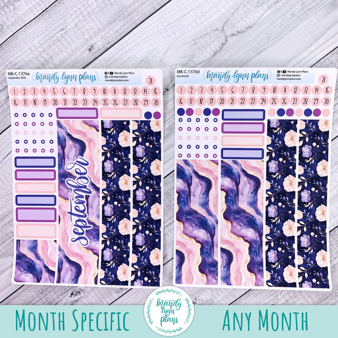 September 2026 or Any Month Monthly Kit || Hobonichi Cousin, Weeks, A6 || Fantasy Gardens || 376