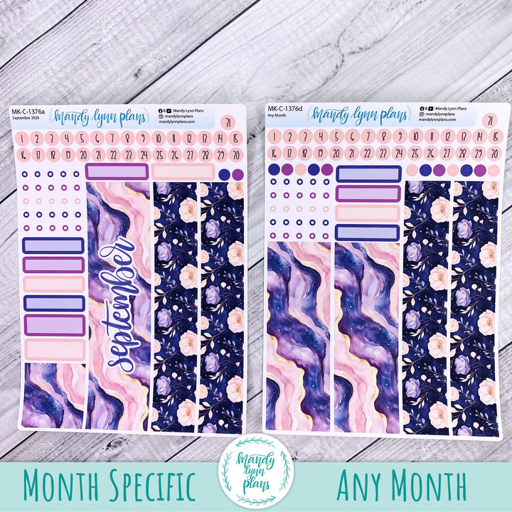 September 2026 or Any Month Monthly Kit || Hobonichi Cousin, Weeks, A6 || Fantasy Gardens || 376