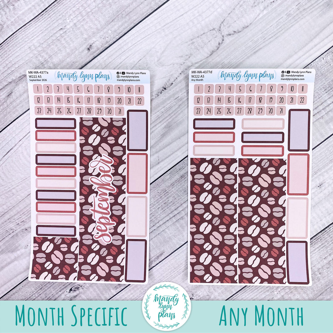 September 2026 or Any Month Monthly Kit || Wonderland 222 A5, B6, A6 || Coffee Lover || 377