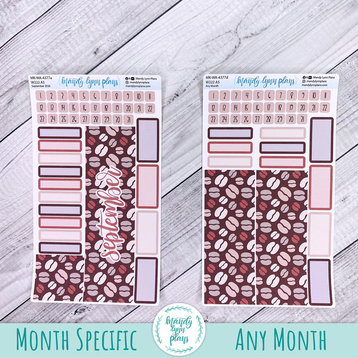 September 2026 or Any Month Monthly Kit || Wonderland 222 A5, B6, A6 || Coffee Lover || 377
