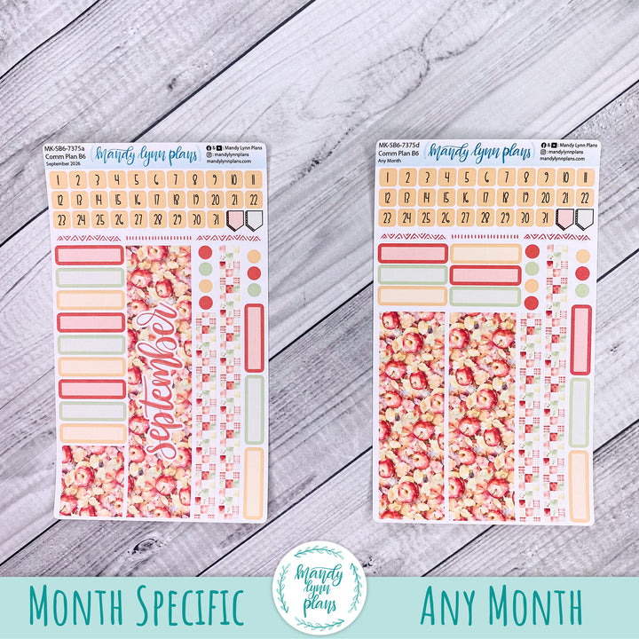 September 2026 or Any Month Monthly Kit || Sterling Ink A5, A5 Slim, B6, B6 Slim, N1, N2 Common Planner || Falling Apples || 375