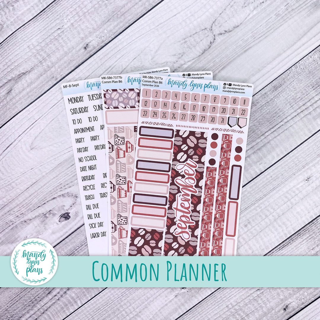 September 2026 or Any Month Monthly Kit || Sterling Ink A5, A5 Slim, B6, B6 Slim, N1, N2 Common Planner || Coffee Lover || 377