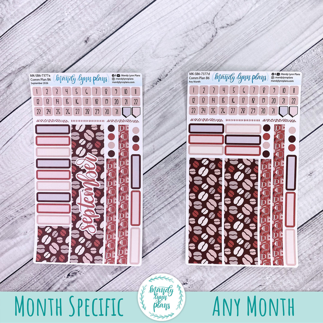 September 2026 or Any Month Monthly Kit || Sterling Ink A5, A5 Slim, B6, B6 Slim, N1, N2 Common Planner || Coffee Lover || 377