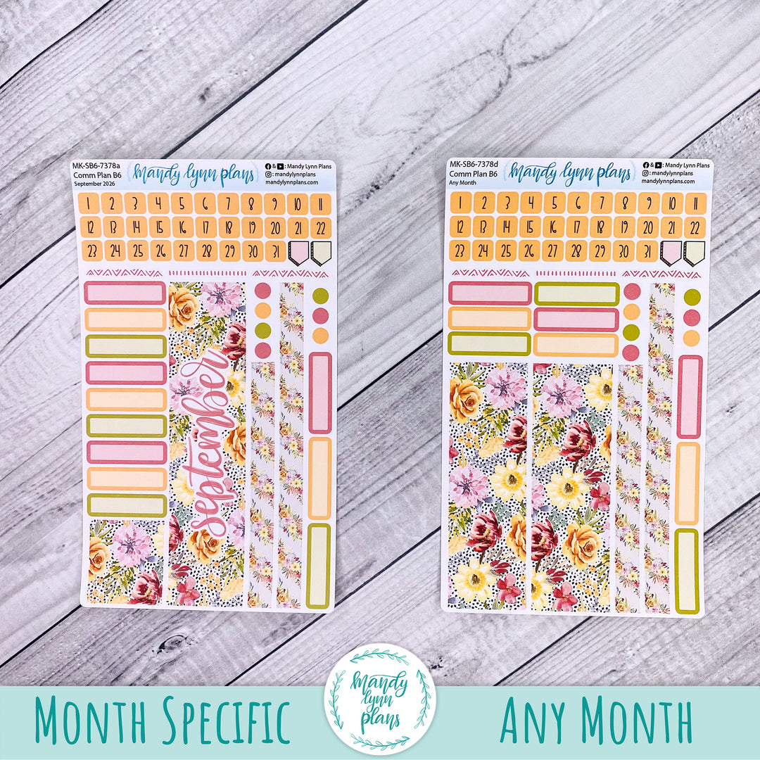 September 2026 or Any Month Monthly Kit || Sterling Ink A5, A5 Slim, B6, B6 Slim, N1, N2 Common Planner || Marigold Dreams || 378