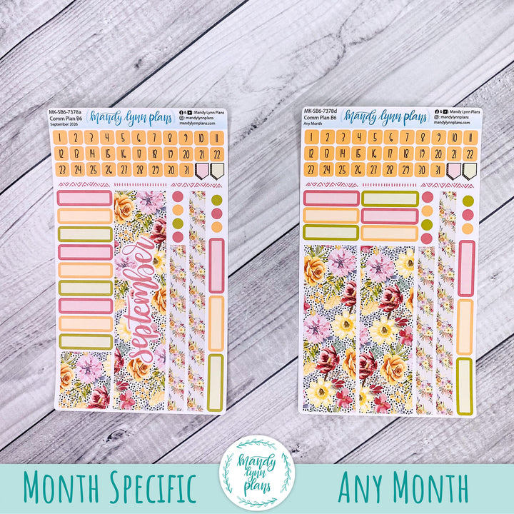 September 2026 or Any Month Monthly Kit || Sterling Ink A5, A5 Slim, B6, B6 Slim, N1, N2 Common Planner || Marigold Dreams || 378