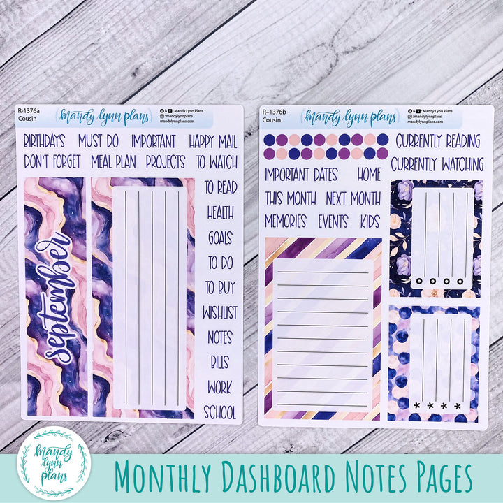 September Dashboard Kit || Hobonichi, Common Planner, Wonderland 222, Plans by Just Scribble || Fantasy Gardens || 376