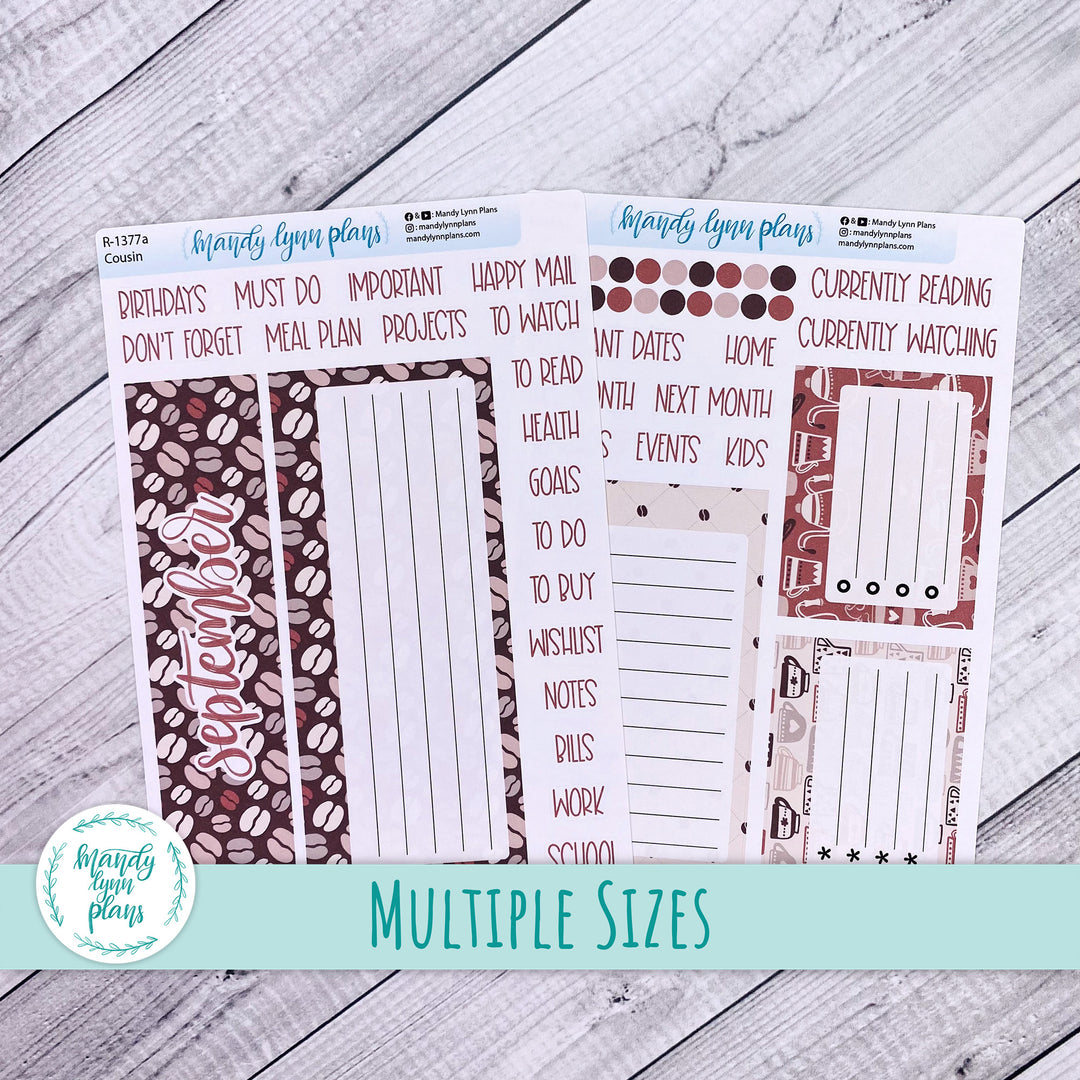 September Dashboard Kit || Hobonichi, Common Planner, Wonderland 222, Plans by Just Scribble || Coffee Lover || 377