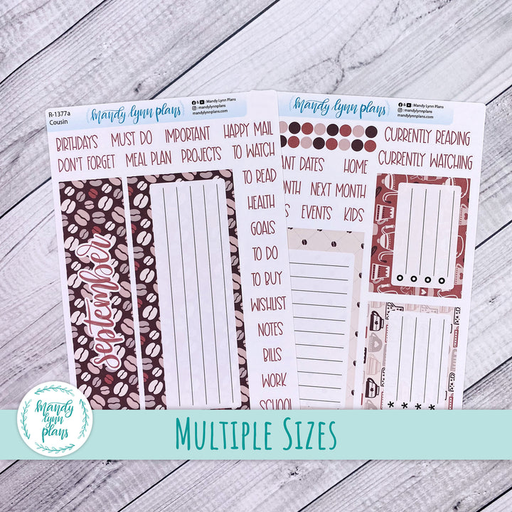 September Dashboard Kit || Hobonichi, Common Planner, Wonderland 222, Plans by Just Scribble || Coffee Lover || 377