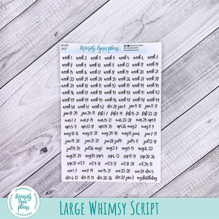 Week 1-52 2027 Yearly Scripts || Monday Start