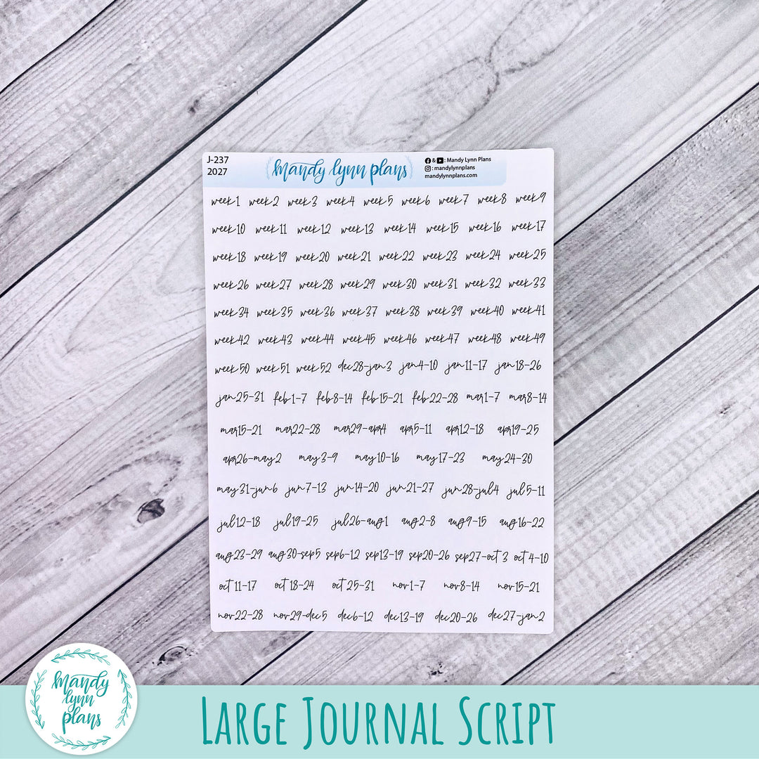 Week 1-52 2027 Yearly Scripts || Monday Start