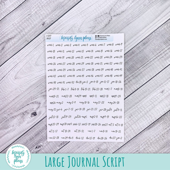 Week 1-52 2027 Yearly Scripts || Monday Start
