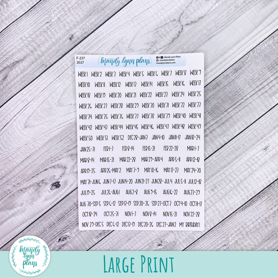 Week 1-52 2027 Yearly Scripts || Monday Start
