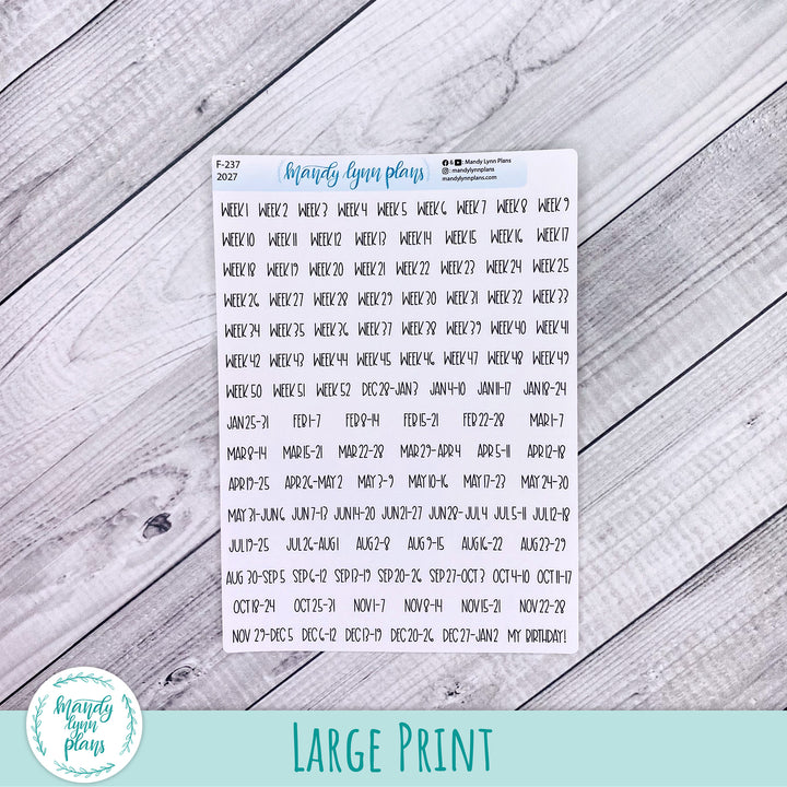Week 1-52 2027 Yearly Scripts || Monday Start