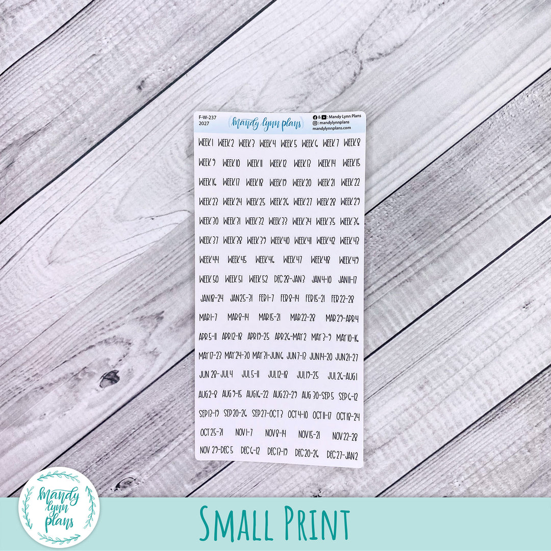 Week 1-52 2027 Yearly Scripts || Monday Start
