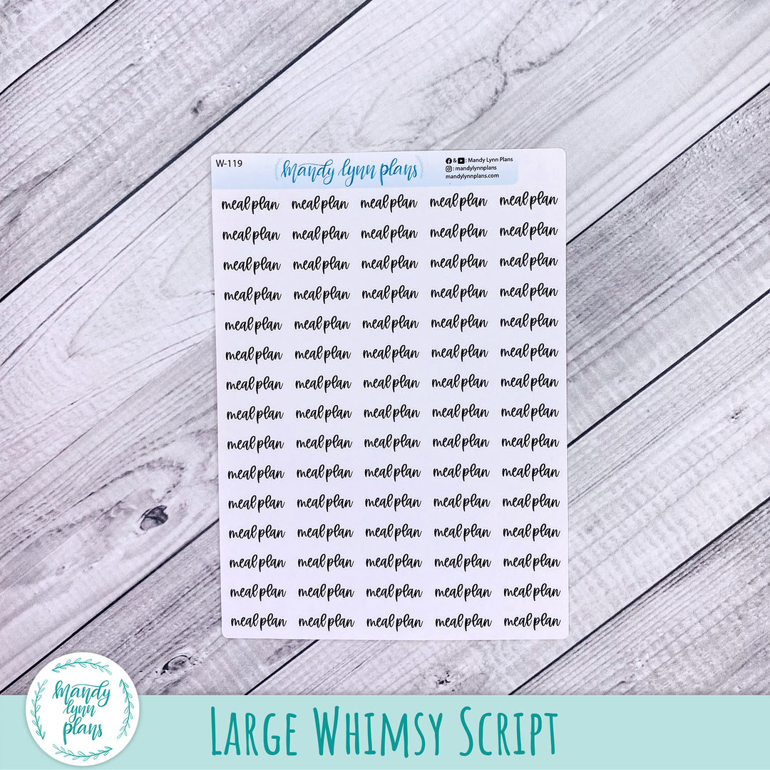 Meal Plan Scripts || 119