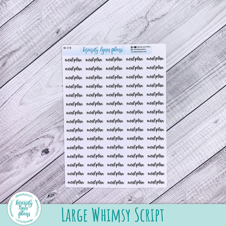 Meal Plan Scripts || 119