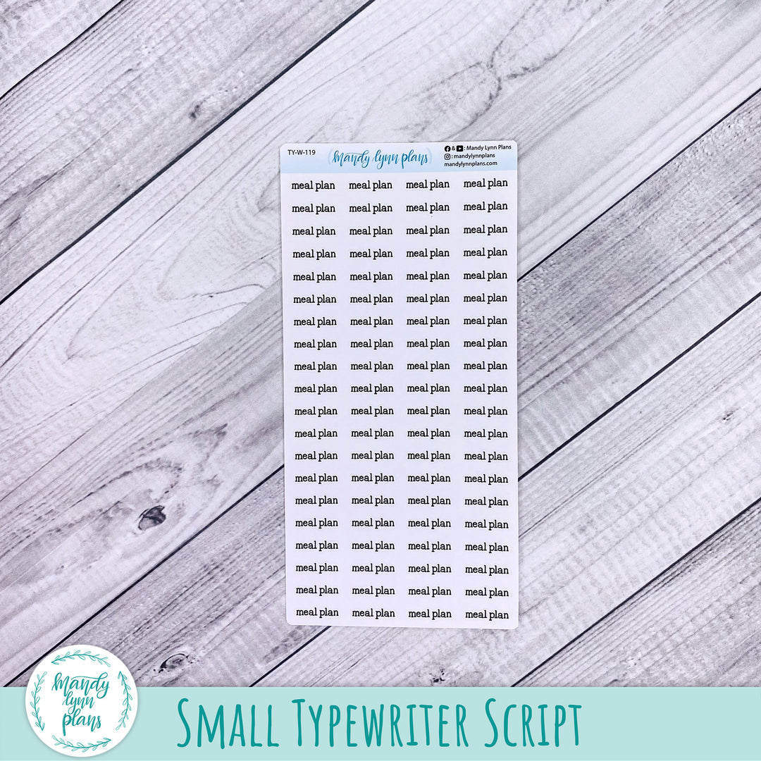 Meal Plan Scripts || 119