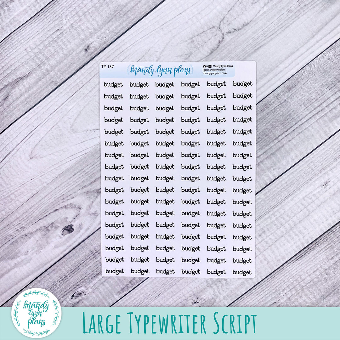 Budget Scripts || 137