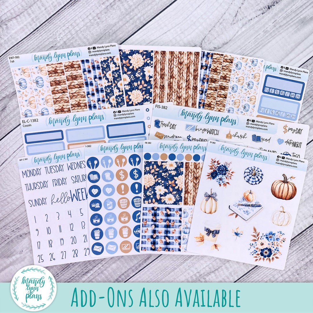 Daily Kit || A5, B6, A6 || Pumpkin Plaid || 382