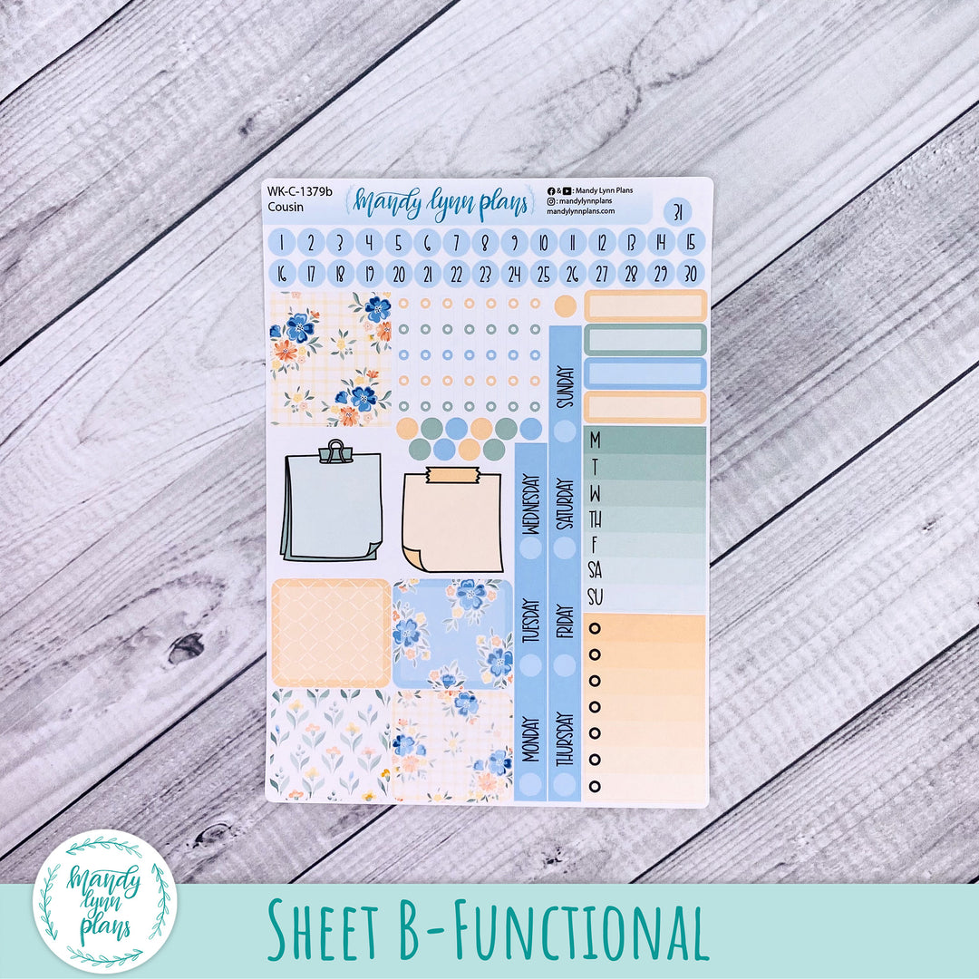 Weekly Kit || Hobonichi Cousin and Weeks || Falling for Floral || 379