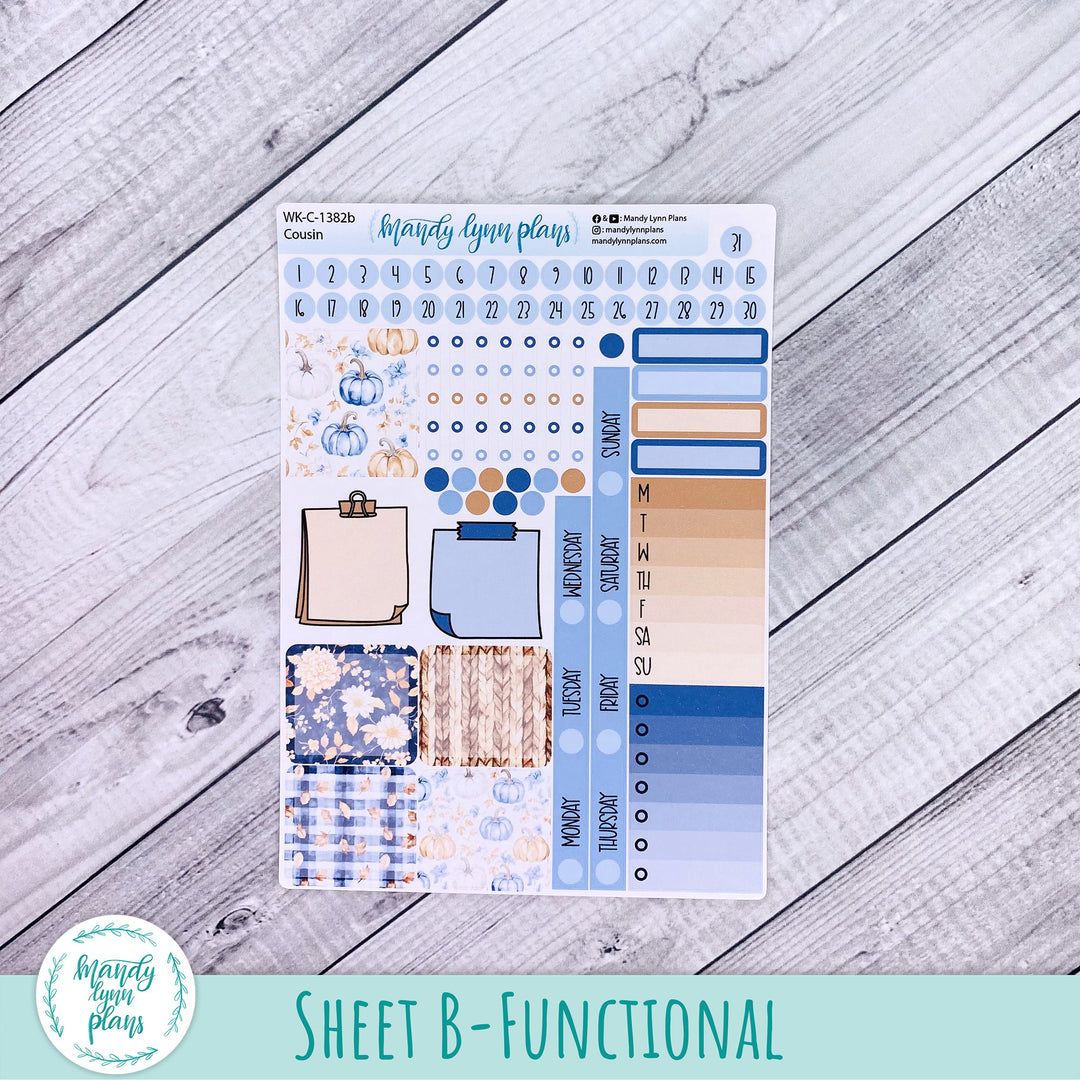 Weekly Kit || Hobonichi Cousin and Weeks || Pumpkin Plaid || 382