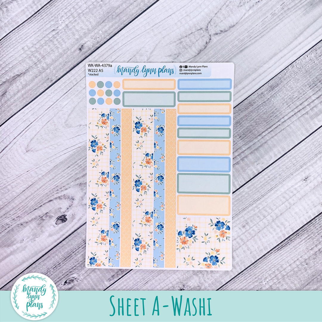 Weekly Kit || Wonderland 222 A5, B6, A6 || Stacked, Unstacked, Horizontal || Falling for Floral || 379