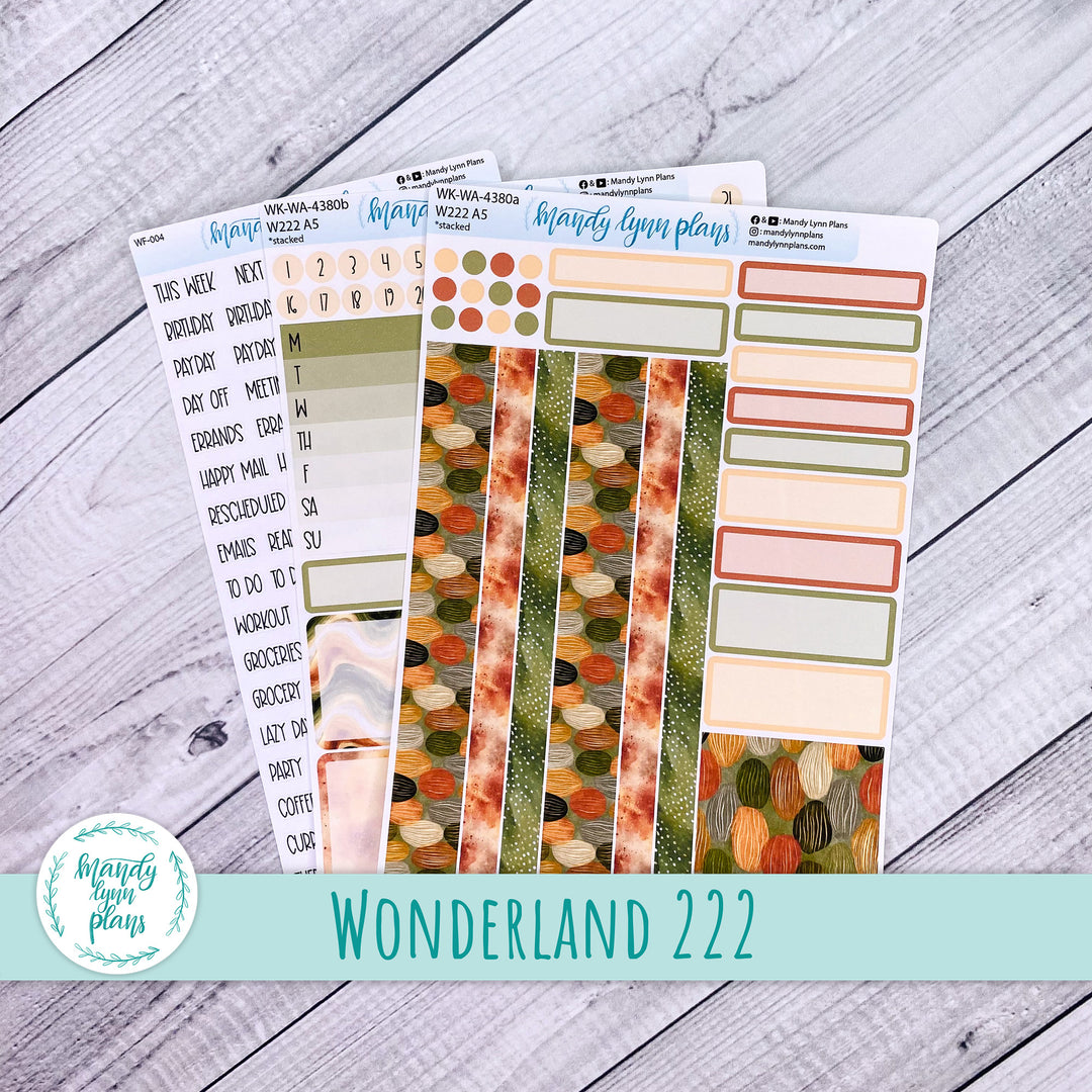 Weekly Kit || Wonderland 222 A5, B6, A6 || Stacked, Unstacked, Horizontal || Autumn Serenity || 380