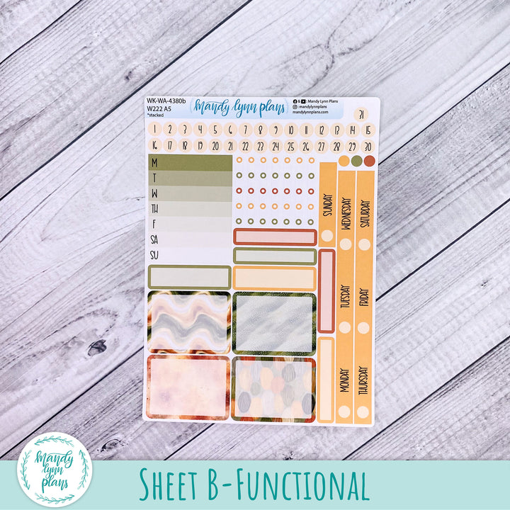 Weekly Kit || Wonderland 222 A5, B6, A6 || Stacked, Unstacked, Horizontal || Autumn Serenity || 380