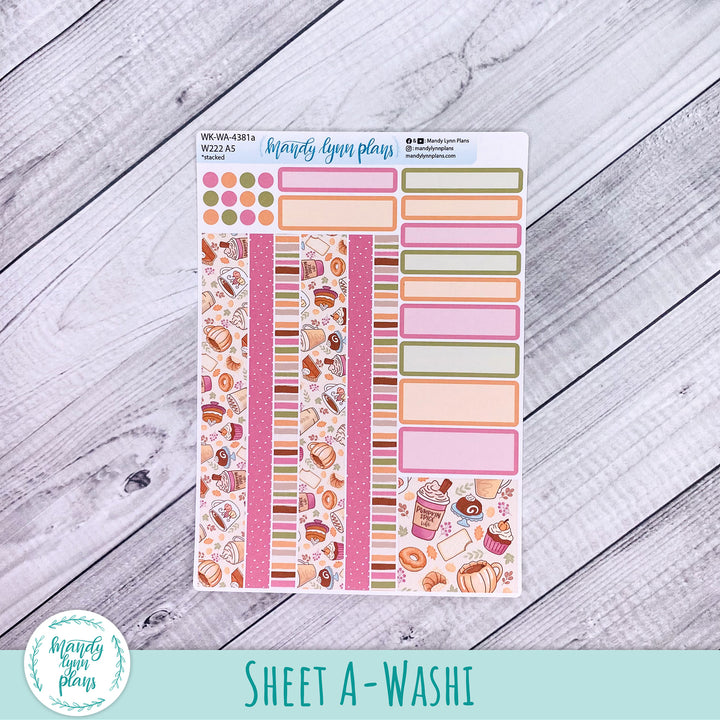 Weekly Kit || Wonderland 222 A5, B6, A6 || Stacked, Unstacked, Horizontal || Cozy Cravings || 381